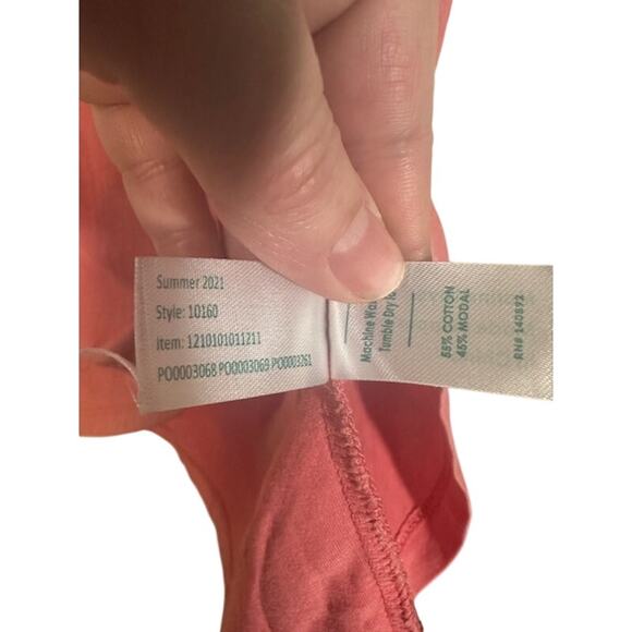 Marine Layer Pink Climate Short Sleeve Lightweight Cotton T-Shirt Women Sz L - Picture 4 of 8